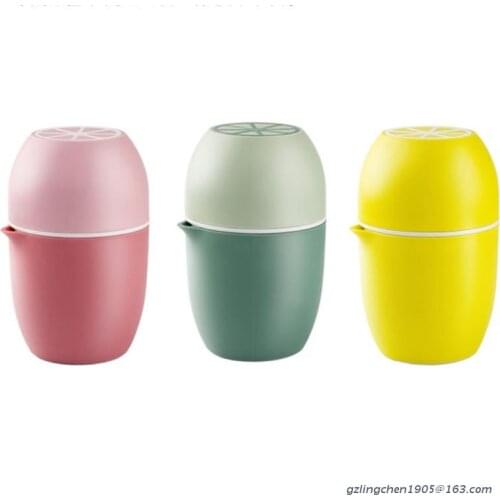 P8DE Hand Juicers Citrus Orange Squeezers Manual Lid Rotation Press Reamer for Lemons Grapefruits with Strainer and Container