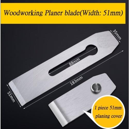 Hand Planer Blades 180*44*2.9mm HSS Planer Cutter Width 38 44 51mm Woodworking Planer Saw Blades 183*51*2.9mm With Planing Cover