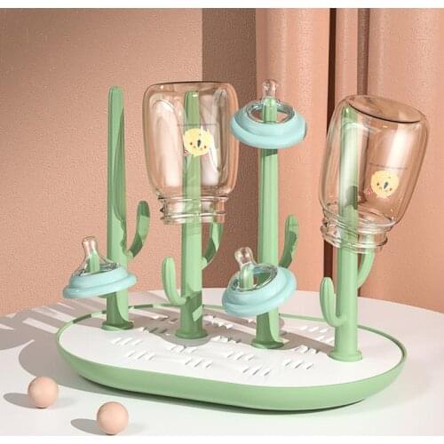 Blue Pink Baby Bottle Drying Rack Dryer Baby Bottle Drain Drying Racksremovable Baby Milk Bottles Cleaning Dryer Drainer Racks