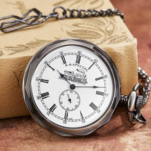 Unique Mechanical Pocket Watch Men Women Special Design Watch Fob Chain Necklace Pendants Hand Wind Steampunk Vintage Clock