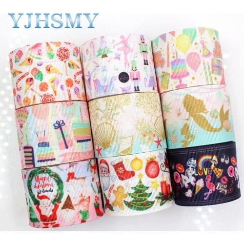 YJHSMY,G-18716-620,38 mm 10 yards Cartoon Printed grosgrain ribbons,DIY handmade Hair accessories Material wedding gift wrap