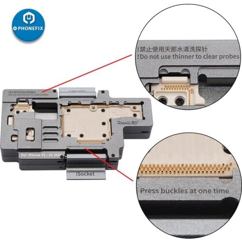 QIANLI ISocket Jig for IPhone X XS MAX Upper Lower Layers Logic Board Test Fixture MainBoard Layered Testing Frame