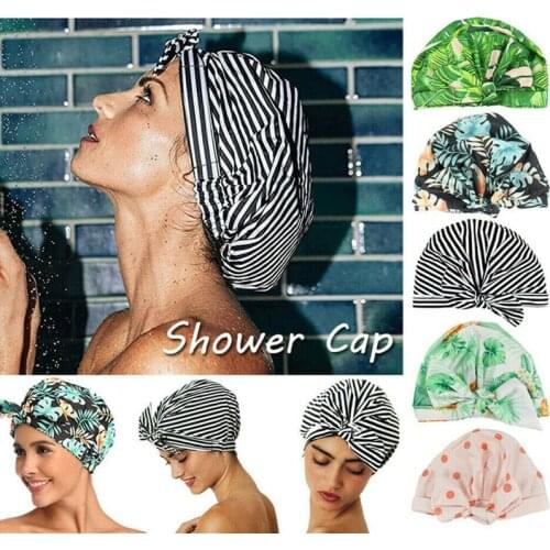 Women Waterproof Shower Caps Reusable Durable Shower Cap Bathing Shower Hat Bath Cap for Long Hair Care Bonnet Multi-use Caps