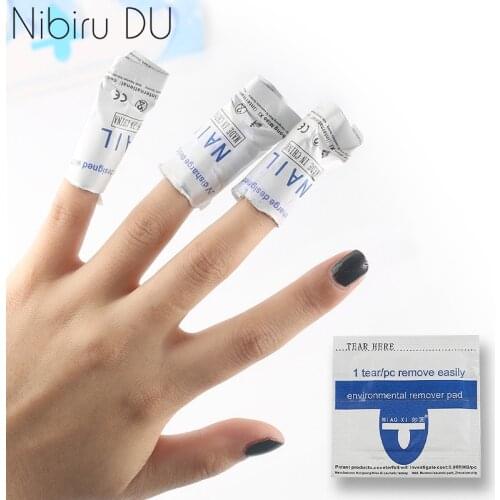 100 pcs Removal Wraps Easy Wipes Soak Off UV Gel Nail Polish Remover For Salon Manicure Cleaner Nail Art Tools