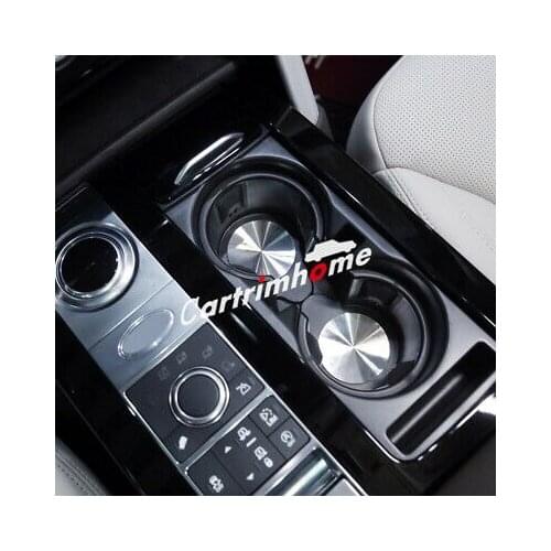 2pcs Aluminum Alloy Water Cup Mat For Land Rover Discovery 5 L462 2017 2018