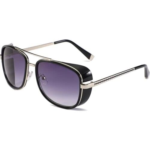 2019 Luxury Brand Tony Stark Iron Man Sunglasses Men Eyewear Mirror Sun Glasses Vintage Male Steampunk Steam punk glasses uv400