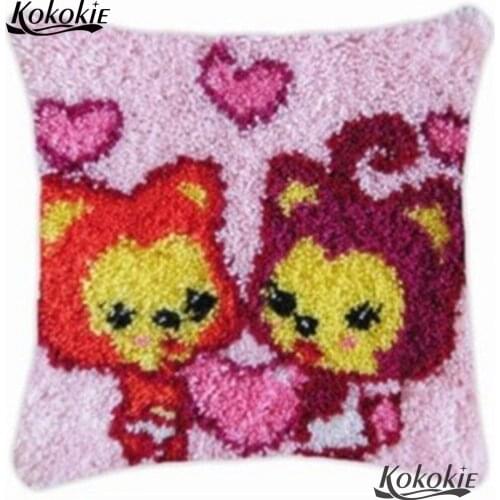 3d carpet fox pattern Latch hook kits canvas cross-stitch Cushion embroidery yarn handicraft Crocheting Rug yarn needlework