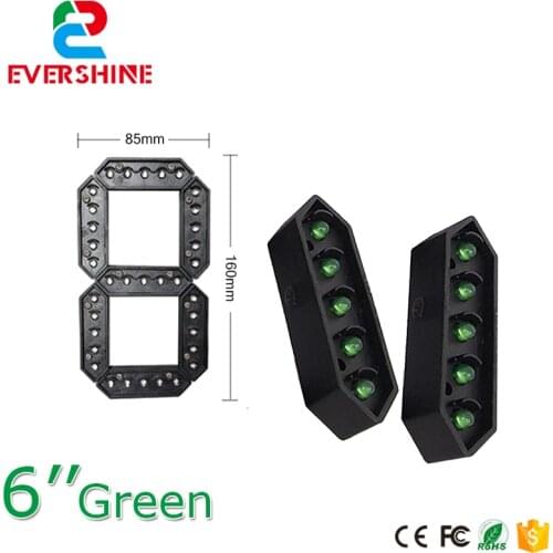 6" Green Color 7 Seven Segment LED Number Module Gas Price LED Display Signs Diesel Price Digital Module LED Outdoor