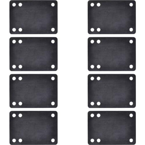 8Pcs Skateboard Risers Pads Longboard Riser Shock Pads Soft Rubber Pads 3mm/0.12 Inch for Skateboard Longboard Trunk