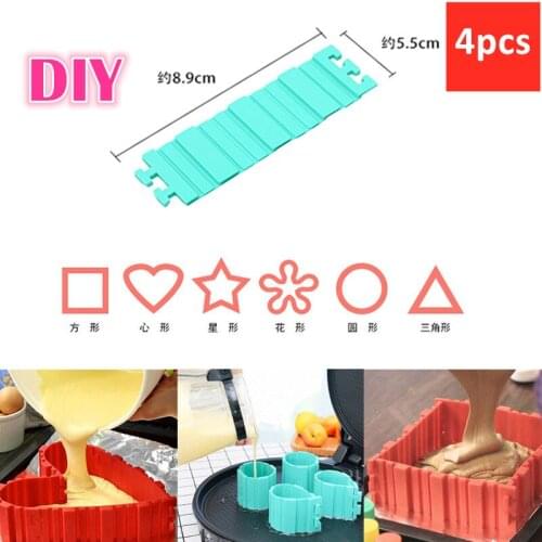 Nonstick Pancake Make Silicone DIY Polygonal Cake Mold Egg Cooker Fried Egg Shaper Moulds For Kitchen Baking Accessories