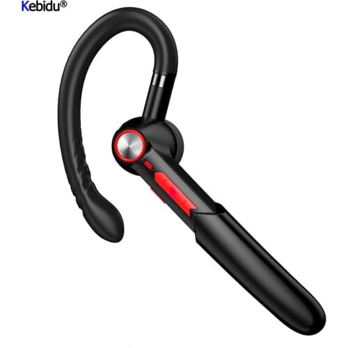 Kebidu Bluetooth 5.0 Headset Single Business Ear-hook 14g 110mAh Button+Touch Control Earphone Noise Reduction Stereo Earpiece