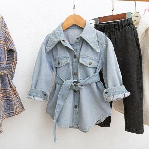 Baby Girls Jacket Fashion Korean Denim Jackets for Girl Toddler Girl Clothing Spring Autumn High Quality Kids Coat 2 3 4 5 6 7 Y