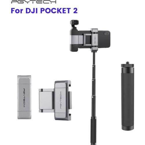 DJI Pocket 2 Phone Holder Adapter Mount Extension Rod Tripod Selfie Stick Handheld Gimbal Osmo Action Camera Accessories