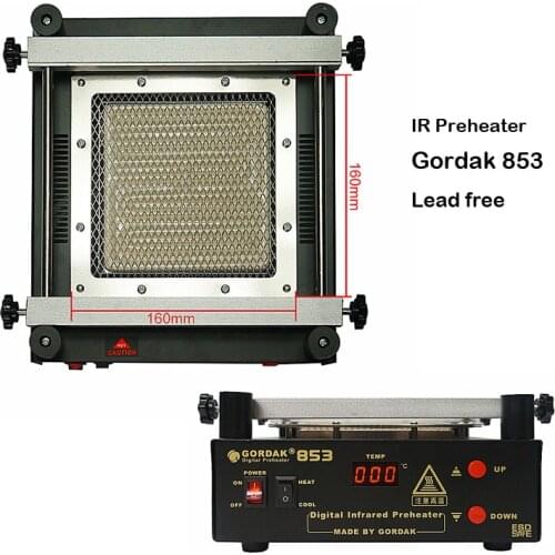 Gordak 853 IR preheating station high power infrared preheating station PCB desoldering BGA ESD rework st