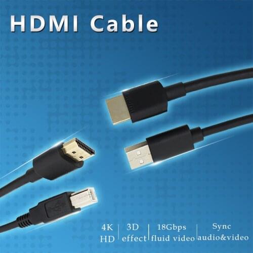 USB 2.0 A Male to USB B Male Type B and HDMI-compatible cable Printer scanner cable 150cm Cable