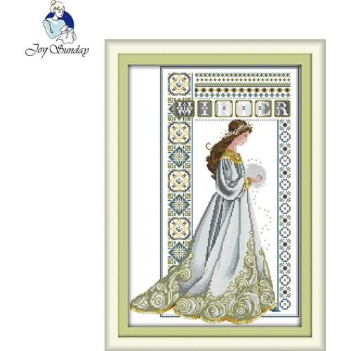 Joy sunday figure style Winter angel cross stitch kits embroidery threads dmc stitching materials for painting gift