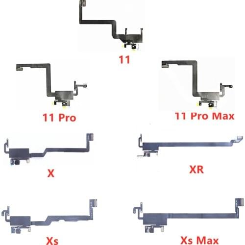 For iPhone X XS XR 11 Pro Max Front Light Sensor Assembly Ribbon Flex Cable No Earpiece Ear Speaker Replacement Parts