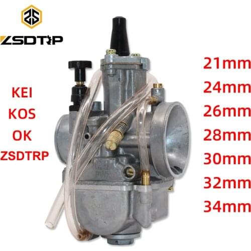 ZSDTRP Motorcycle 4 stroke KOSO ZSDTRP KEIHIN OKO 24 26 28 30 32 34 mm Carburetor With Power Jet Fit Race Scooter ATV UTV