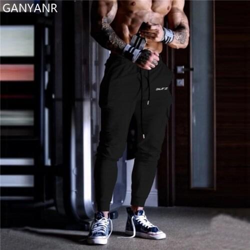 GANYANR Jogging Pants Men Gym Sport Running Training Sportswear Leggings Trousers Trackpants Workout Crossfit Sweatpants Track