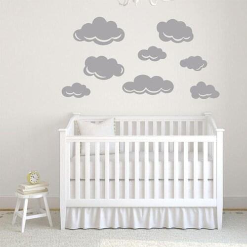 Makeyes Clouds Wall Stickers Gray Clouds Cute Wall Decal Home Baby Kids Room Wall Art Wall Decor Vinyl Design Wall Decals Q230