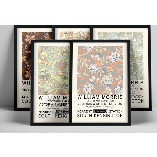 William Morris The Victoria and Albert Museum Exhibition Wall Art Canvas Painting Posters and Prints Living Room Deco (No Frame)