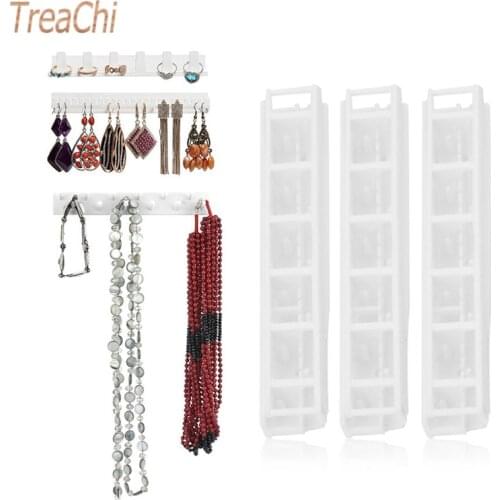 Jewelry Wall Sticker Hook Mount Necklace Holder Jewelry Storage Organizers Shelf Women Accessories