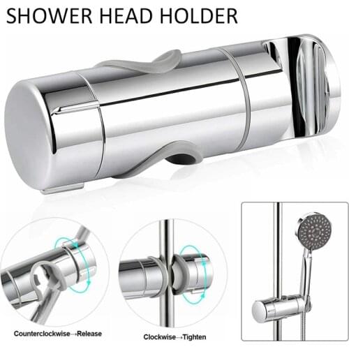 New 360 Degrees Rotation Adjustable Bathroom Shower Rail Head & Hose Slider Bar Clamp Hand Bracket Replacement Parts
