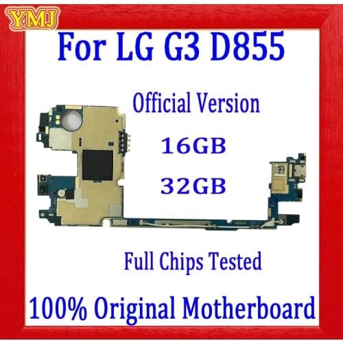Official version 16GB/32GB for LG G3 D855 Motherboard with Android System,100% Original for LG G3 D855 Mainboard Good working