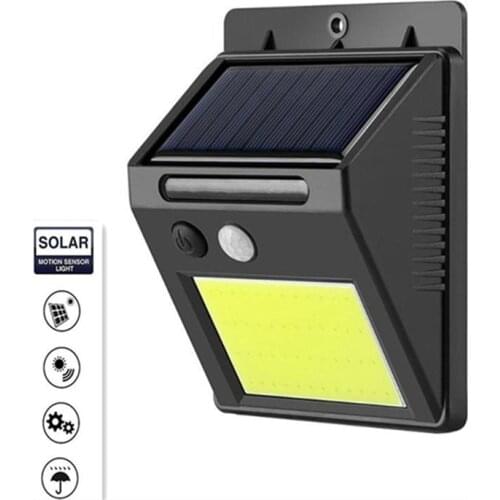 Outdoor LED COB Solar Light Motion Sensor Waterproof Sunlight Garden Decoration Street Lights Waterproof Solar Powered Wall Lamp