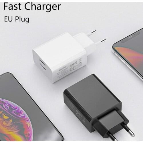 Portable EU Plug QC 3.0 USB Quick Phone Charger Travel Adapter Fast Charging 2A FCP Universal for iPhone 12 X MAX Xiaomi Samsung