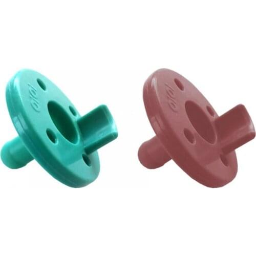 OiOi Pacifier Green&Burgundy 2 Pieces