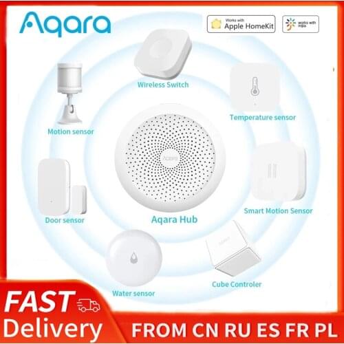 Xiaomi Aqara Smart Home Kits Gateway 3 Aqara Hub Window Door Sensor Human Body Wireless Switch Temperature Humidity Water Sensor