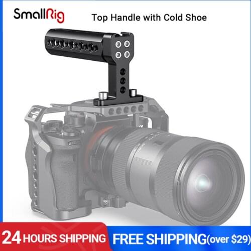 SmallRig Universal Top Handle Grip Cheese Handle With Cold Shoe For Dslr Camera Cage Monitors LED Microphone DIY Rig -1638