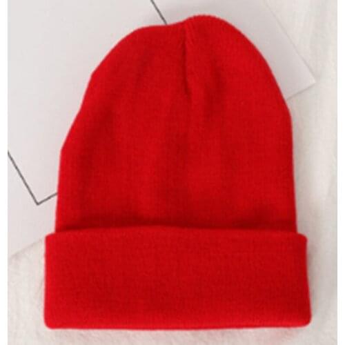 2021 New Solid Color Beanie Jersey Neutral Soft Warm Knitted Casual Hat Fashion Streetwear Winter Hat