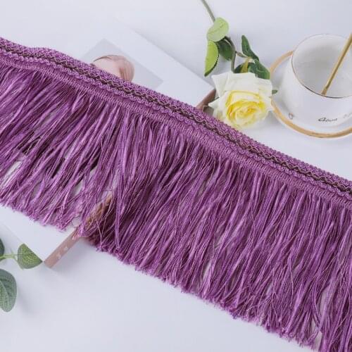 XWL 12M/Lot 19CM Wide Curtain Lace Accessories Yarn Lace Long Tassel Fringe Trim Ribbon DIY Sewing Sofa Valance Cushion Decor