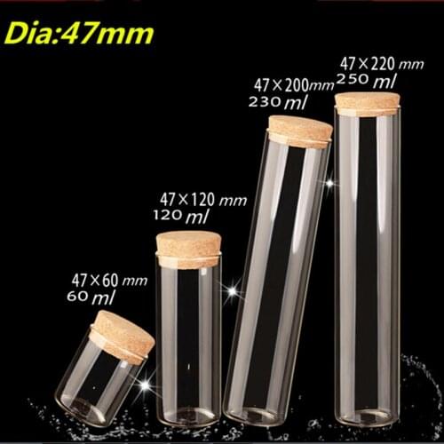 4 Sizes Glass Jars Containers Transparency Bottles for Wedding Decoration Glass Crafts Bottles Containers 6pcs Free Shipping