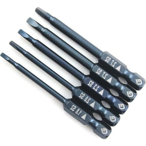 4pcs 65mm 1/4 Hex Shank Triangle 1.8 2.0 2.3 2.7mm Electric Magnetic Security Tamperproof Screwdriver Bit Set For Power Tool