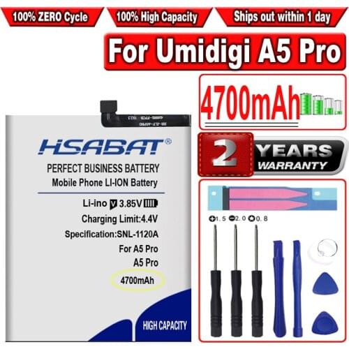 HSABAT 4700mAh High Capacity Battery for UMI Umidigi A5 Pro Smart Phone