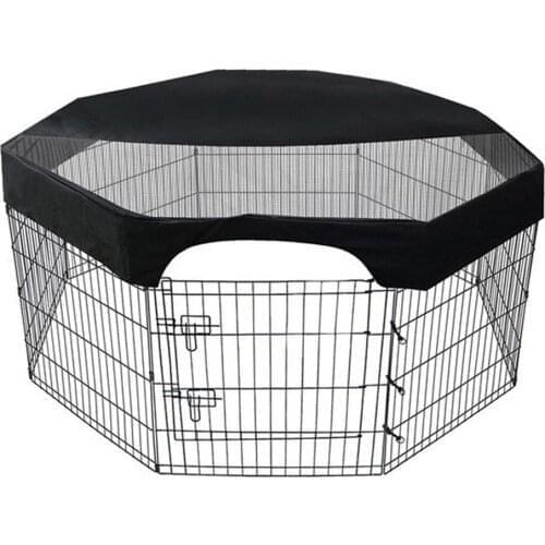 Pet Fence Cover Cage Box Cover Indoor And Outdoor Waterproof Shade Cage Cover Shelter Waterpr Eight-sided Dog Cage Top Cover