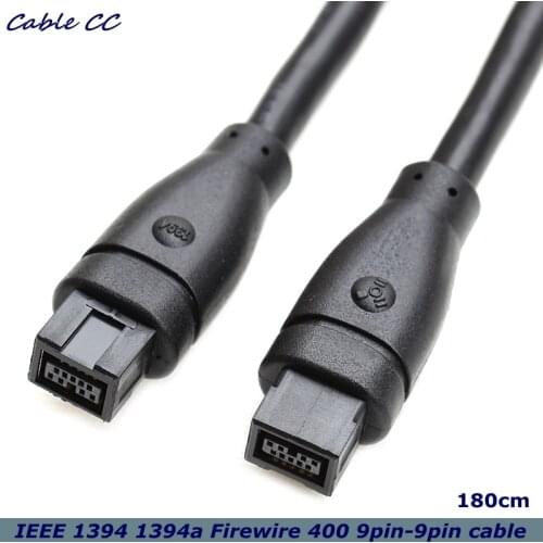 FireWire 800-FireWire 800 9-9 cable IEEE1394 IEEE 1394 B 6FT 9 PIN to 9 PIN for Apple computer 1394 capture card hard drive box