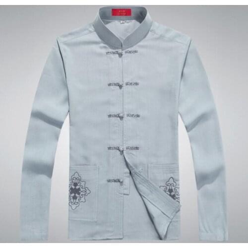 Spring summer middle-aged Chinese tunic suit mens thin jacket men blazer man coats mens Tang suit Chinese style stand collar