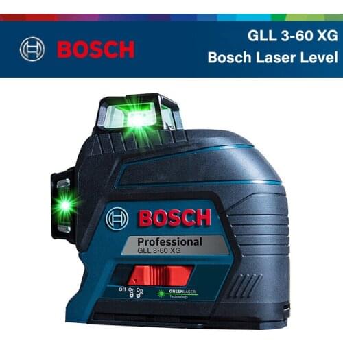 Bosch Laser Level GLL3-60XG 12 Line Level Automatic Leveling Can Hit Diagonal Green Laser Line Professional Measuring Instrument