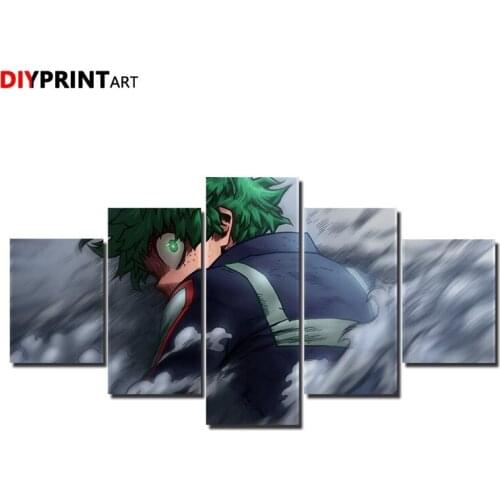 My Hero Academia Midoriya 5 Pieces Wall Painting Canvas Decorations for Home A1863