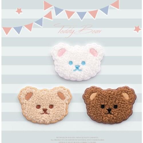 Customized Original Cute Bear Embroidered Cloth Stickers Schoolbag Mobile Phone Scarf Decorations Fashion Self-Adhesive Patch