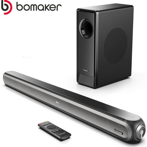BOMAKER 240W TV Soundbar Wired&Wireless Bluetooth 5.0 Speaker Home Theater Stereo Sound Bar Built-in Subwoofers
