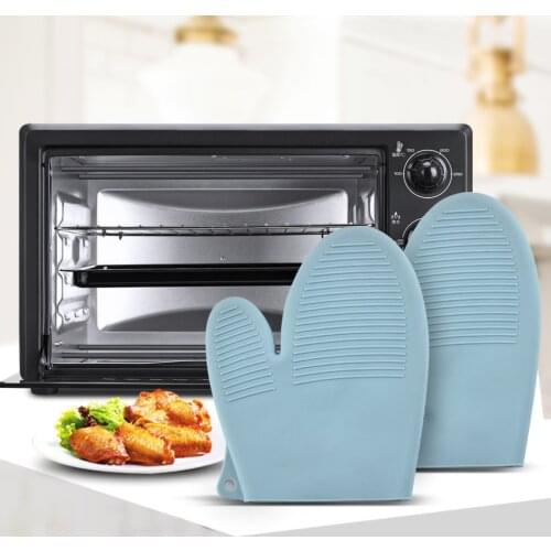 Baking Glove Silicone Heat Resistant Mitt Anti-Skid Oven Pot Holder Avoid Scalding Baking Silicone Glove Kitchen Tool
