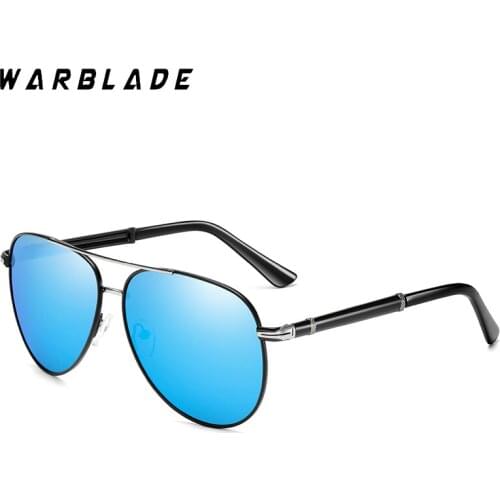 WarBLade 2021 Sunglasses Men Polarized Driving Glasses Brand Designer Pilot Mirror Sunglasses Metal Retro Gafas Sol Hombre UV400