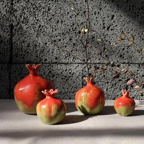 Pomegranate Vase Creative Vase Ornaments Home Gardening Table Top Decoration
