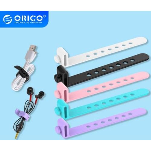 ORICO Silicone Cable Organizer Wire Winder Cable Holder for Mouse Cord Earphone Aux USB Cable Management