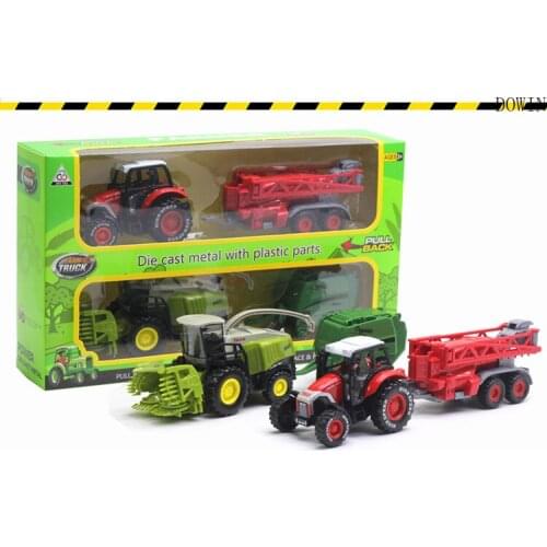 1:42 alloy farmer car model harvester set agricultural car tractor farm toy car model